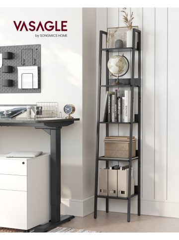 VASAGLE Standregale in Schwarz - (B)33,8 x (H)170 x (T)30 cm
