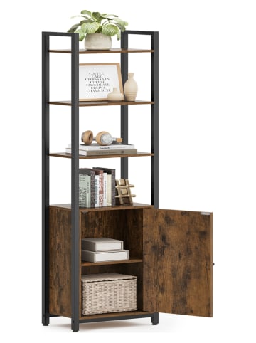 VASAGLE Boekenkast bruin/zwart - (B)40 x (H)159,5 x (D)24 cm