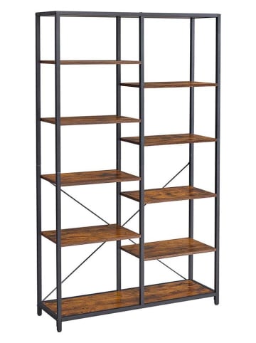 Songmics Boekenkast zwart/bruin - (B)105 x (H)177,5 x (D)33,5 cm