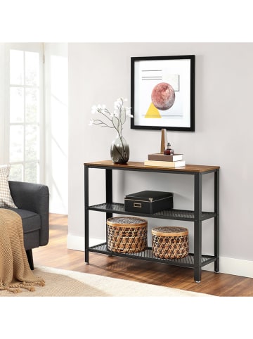 Songmics Sideboard in Hellbraun/ Schwarz - (B)101,5 x (H)80 x (T)35 cm