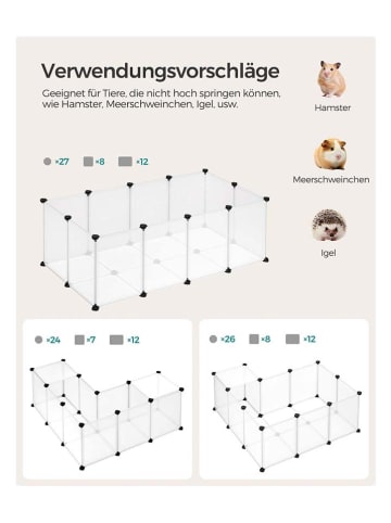 Songmics Kleintiergehege - (B)125 x (H)42 x (T)63 cm
