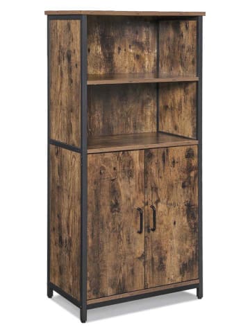 Songmics Regał stojący w kolorze czarno-brązowym - 60 x 125 x 35 cm