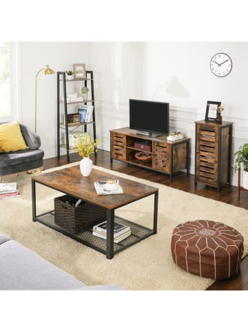 VASAGLE Szafka RTV w kolorze brązowym - 110 x 50 x 40 cm