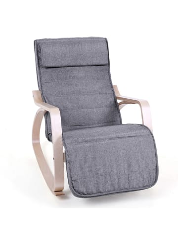 Songmics Schommelstoel grijs - (B)55 x (H)91 x (D)80 cm