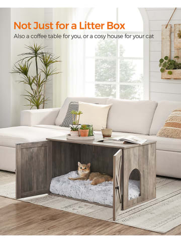 Songmics Kuweta w kolorze szarym dla kota - 50 x 50 x 53 cm