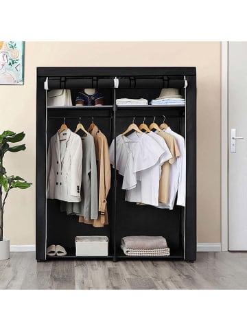 Songmics Kleiderschrank in Schwarz - (B)140 x (H)174 x (T)43 cm