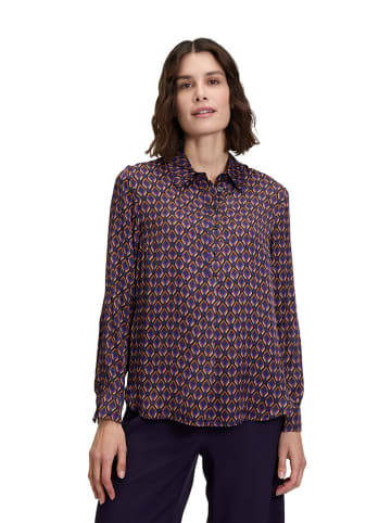 Betty Barclay Bluse in Violett/ Schwarz/ Braun