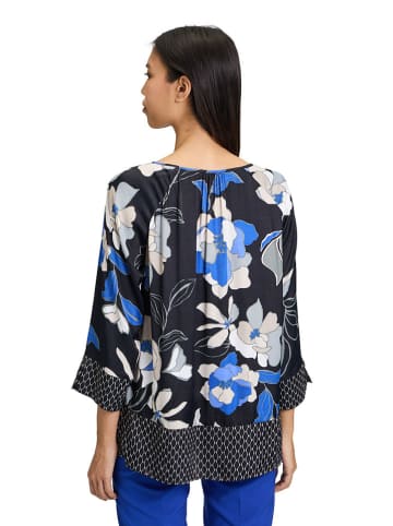 Betty Barclay Bluse in Schwarz/ Blau/ Grau
