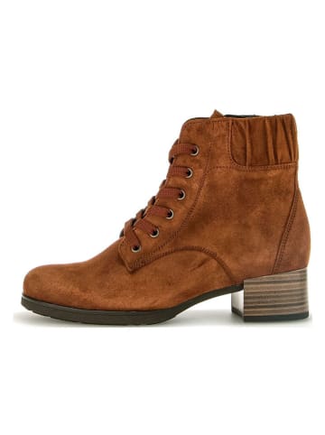 Gabor Leder-Stiefeletten in Hellbraun