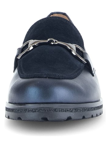 Gabor Skórzane slippersy w kolorze granatowym