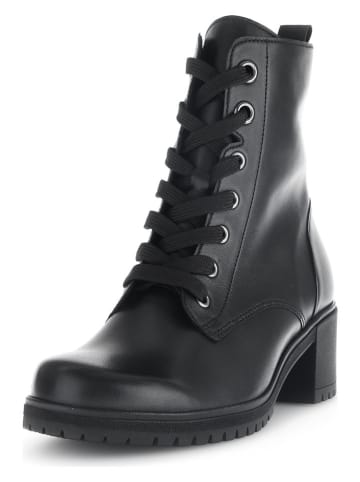 Gabor Leren enkellaarzen zwart