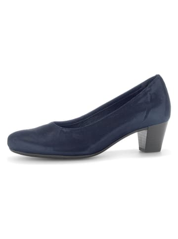 Gabor Leren pumps donkerblauw