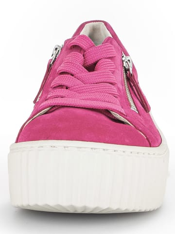 Gabor Leder-Sneakers in Fuchsia