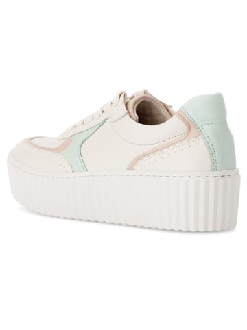 Gabor Leren sneakers wit/turquoise/lichtroze