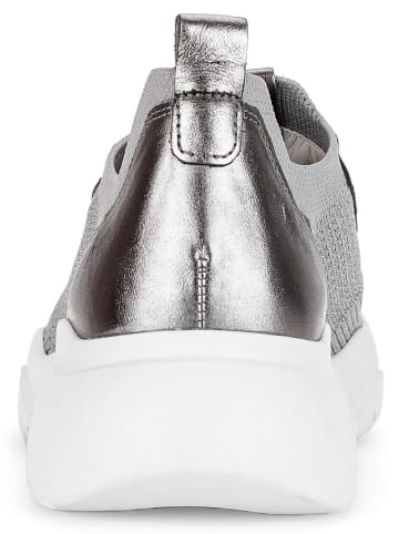 Gabor Skórzane sneakersy w kolorze srebrno-szarym