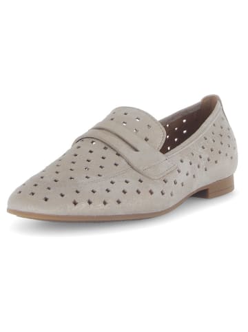Gabor Leren mocassins grijs