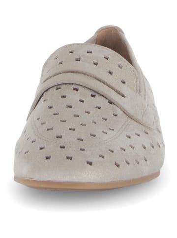 Gabor Leren mocassins grijs