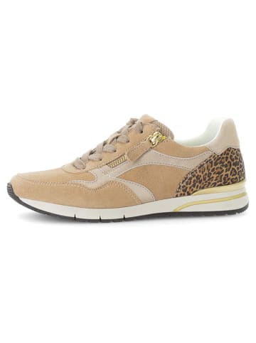 Gabor Leder-Sneakers in Hellbraun/ Beige