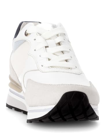 Gabor Leder-Sneakers in Weiß/ Beige