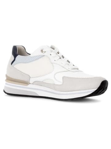Gabor Leder-Sneakers in Weiß/ Beige