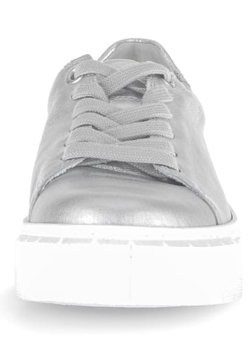 Gabor Leder-Sneakers in Silber