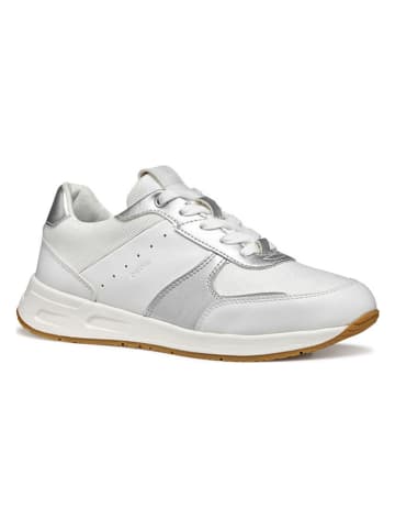 Geox Sneakersy w kolorze srebrno-białym