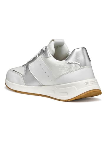 Geox Sneakersy w kolorze srebrno-białym