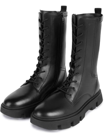 Geox Leder-Stiefel "Vilde" in Schwarz