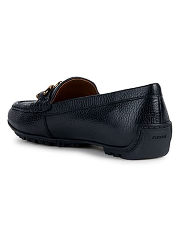Geox Leder-Slipper "Kosmopolis + Grip" in Schwarz