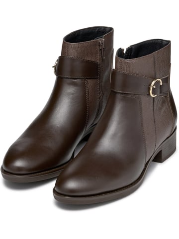 Geox Skórzane botki "Felicity" w kolorze brązowym