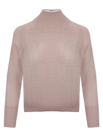 Malo Optimum Sweter w kolorze szaroróżowym