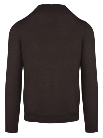Malo Optimum Pullover "Lupetto" in Dunkelbraun