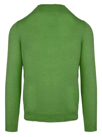 Malo Optimum Sweter "Lupetto" w kolorze zielonym