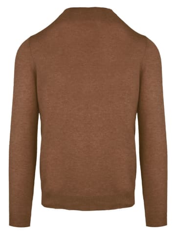 Malo Optimum Pullover "Lupetto" in Braun
