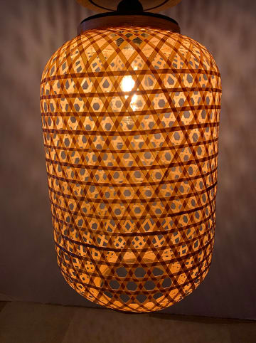 Globo lighting Lampa wisząca w kolorze beżowym - wys. 135 x Ø 23 cm