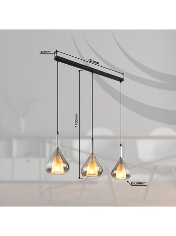 Globo lighting Hängeleuchte "Geeky" in Schwarz - Ø 20 cm