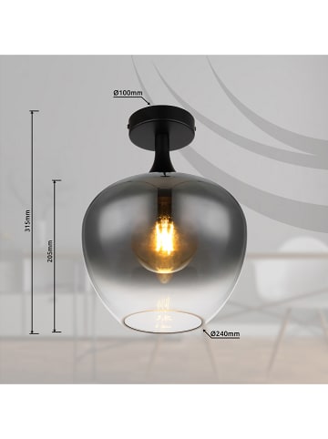 Globo lighting Lampa sufitowa w kolorze czarnym - wys. 31,5 x Ø 24 cm