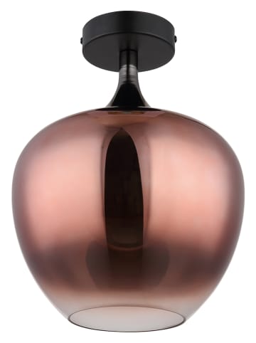Globo lighting Lampa sufitowa w kolorze czarno-brązowym - wys. 31,5 x Ø 24 cm