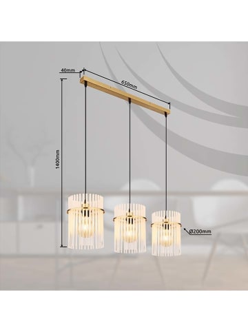 Globo lighting Hanglamp "Gorley" goudkleurig - (H)65 cm