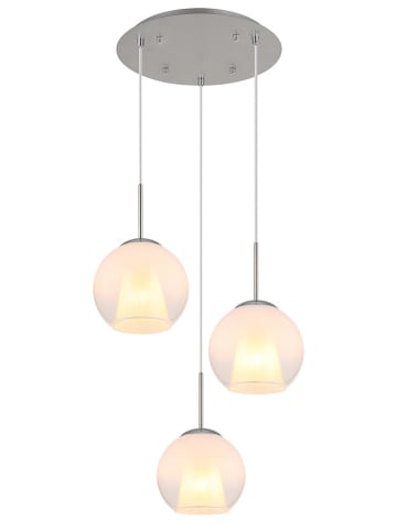 Globo lighting Lampa wisząca "Barry" w kolorze srebrnym - wys. 120 x Ø 45 cm
