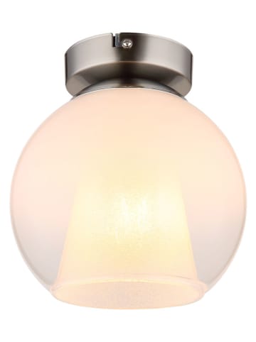 Globo lighting Lampa sufitowa "Barry" w kolorze srebrno-białym - wys. 19 x Ø 18 cm