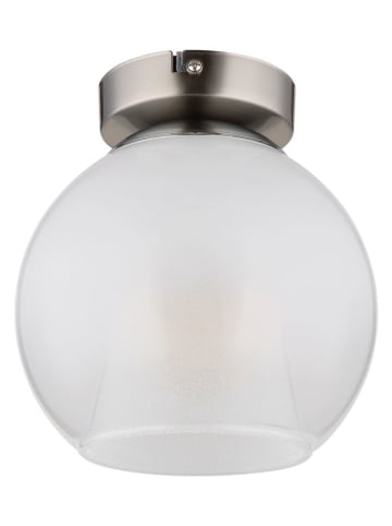 Globo lighting Lampa sufitowa "Barry" w kolorze srebrno-białym - wys. 19 x Ø 18 cm