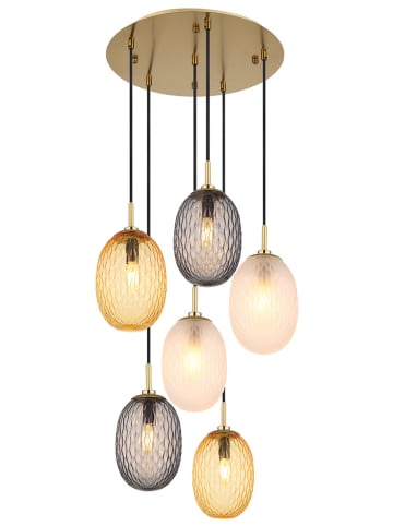 Globo lighting Lampa wisząca "Devin" w kolorze złoto-szarym - Ø 47 cm