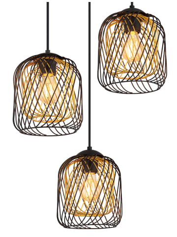 Globo lighting Hängeleuchte "Dichti" in Schwarz/ Gold - (H)150 x Ø 39,4 cm