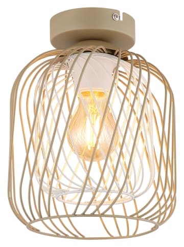 Globo lighting Lampa sufitowa "Dichti" w kolorze beżowym - wys. 24,5 x Ø 18 cm