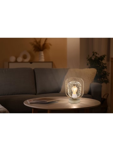 Globo lighting Lampa stołowa "Dichti" w kolorze beżowo-białym - wys. 24,5 x Ø 18 cm