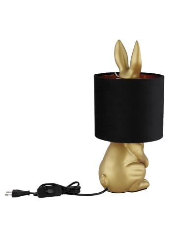 Globo lighting Tischleuchte "Rabbit" in Schwarz/ Gold - (H)41 x Ø 18 cm