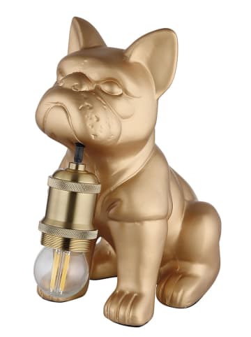Globo lighting Lampa stołowa "Dogo" w kolorze złotym - 19,5 x 24 x 12,5 cm