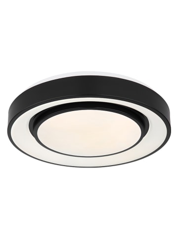 Globo lighting Ledplafonnière zwart/wit - (H)7,5 x Ø 38 cm