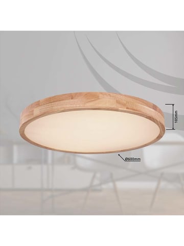 Globo lighting Lampa sufitowa LED "Rainer" w kolorze jasnobrązowym - Ø 60 cm